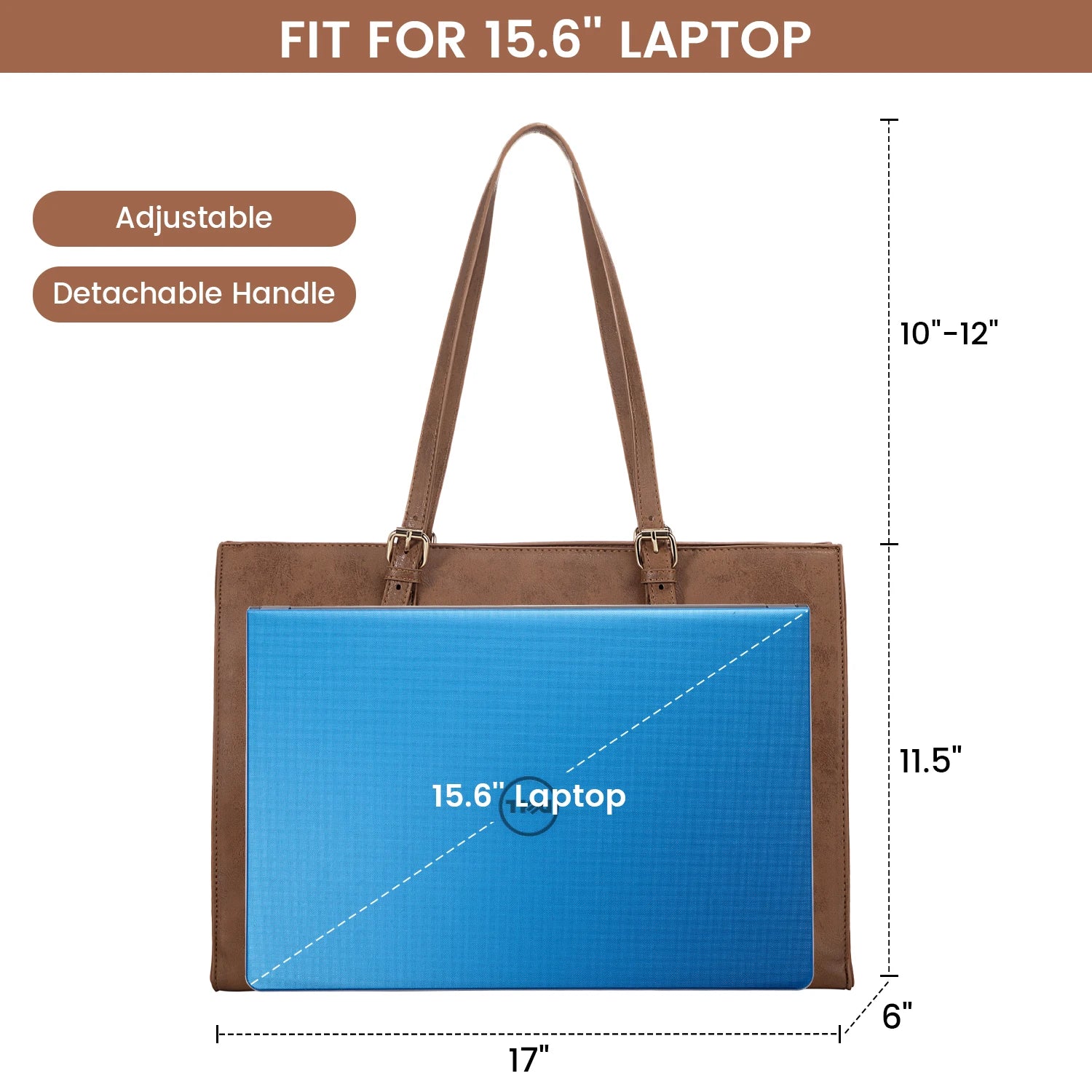 JMT-294730 Fashionable 2-Piece Laptop Tote Handbag Set for Women - Large Leather Shoulder Bags with Croc Design