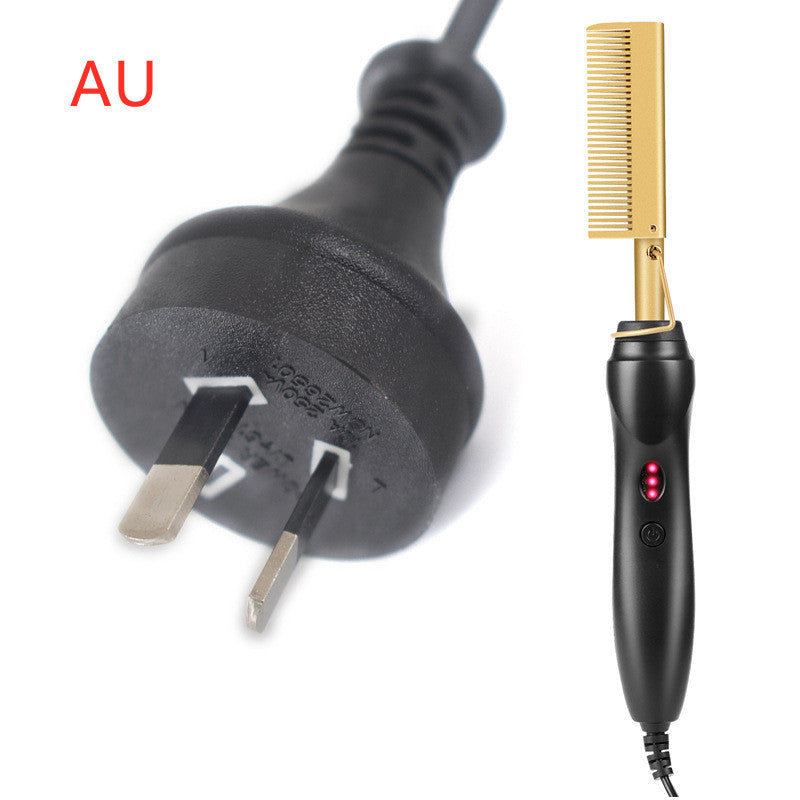 JMT-294986 Electric Curling Comb for Wet and Dry Hair - Adjustable Temperature Ceramic Hot Comb with 360-Degree Rotating Cord