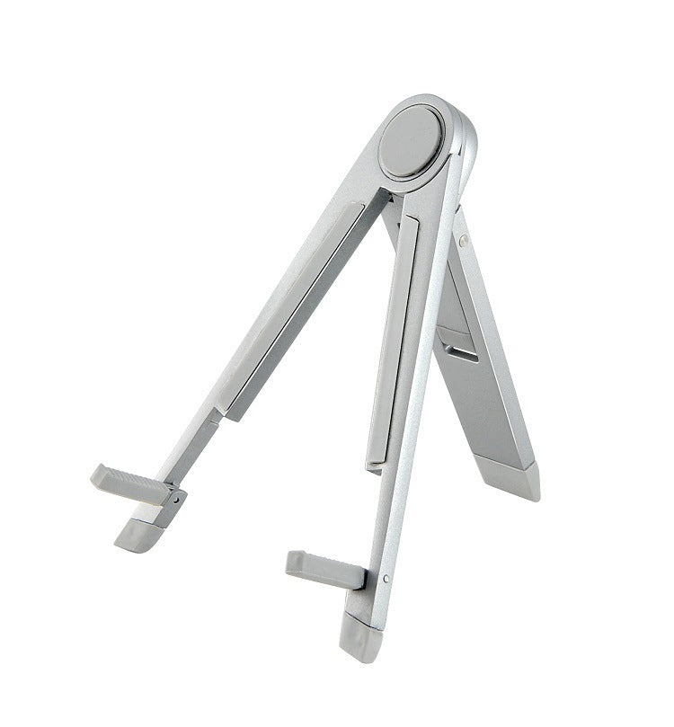 JMT-295178 Universal Adjustable Triangle Stand for Tablet and Mobile Phone - Metal Bracket, Silver Finish