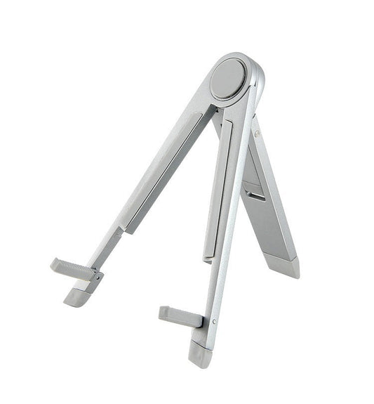 JMT-295178 Universal Adjustable Triangle Stand for Tablet and Mobile Phone - Metal Bracket, Silver Finish