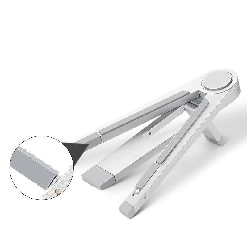 JMT-295178 Universal Adjustable Triangle Stand for Tablet and Mobile Phone - Metal Bracket, Silver Finish