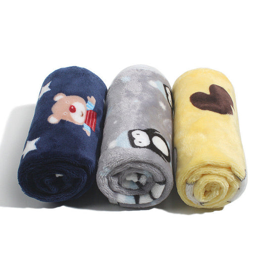 JMT-295306 Cozy Coral Fleece Blanket Kennel Pad - Available in Multiple Colors and Sizes