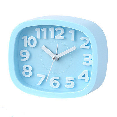 JMT-295498 Battery-Powered Square Alarm Clock for Kids - Colorful Mini Mute Design for Home Décor
