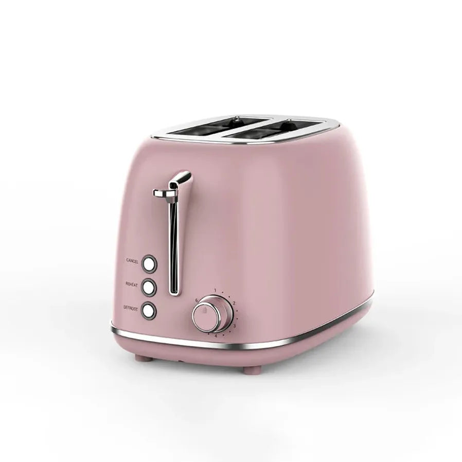 JMT-295818 Retro Stainless Steel 2-Slice Toaster with Extra Wide Slots
