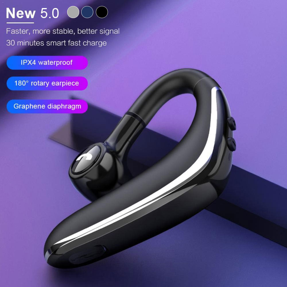JMT-295818 Wireless Bluetooth Headset with Voice Control and Multi-Point Connection - Stereo Hanging Ear Design