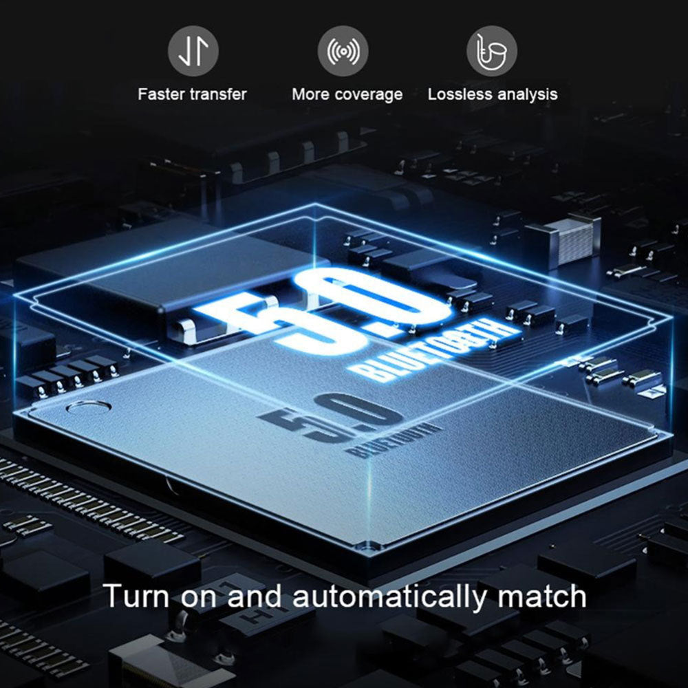 JMT-295818 Wireless Bluetooth Headset with Voice Control and Multi-Point Connection - Stereo Hanging Ear Design