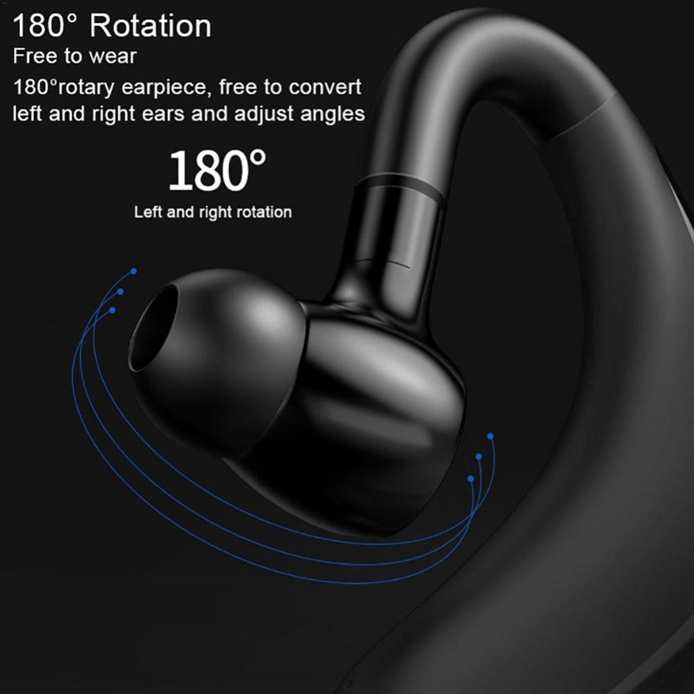 JMT-295818 Wireless Bluetooth Headset with Voice Control and Multi-Point Connection - Stereo Hanging Ear Design