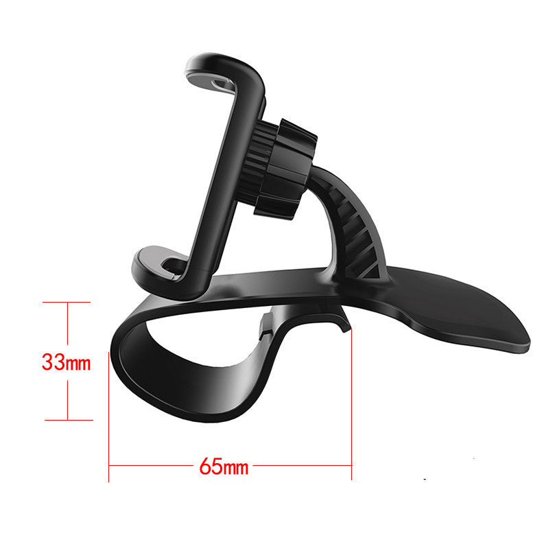 JMT-296010 Adjustable 360-Degree Mobile Phone Holder for Instrument Panels, Black ABS Plastic