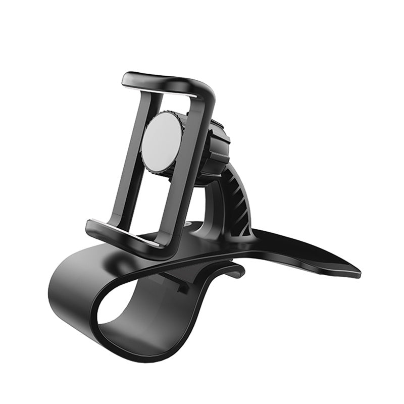 JMT-296010 Adjustable 360-Degree Mobile Phone Holder for Instrument Panels, Black ABS Plastic