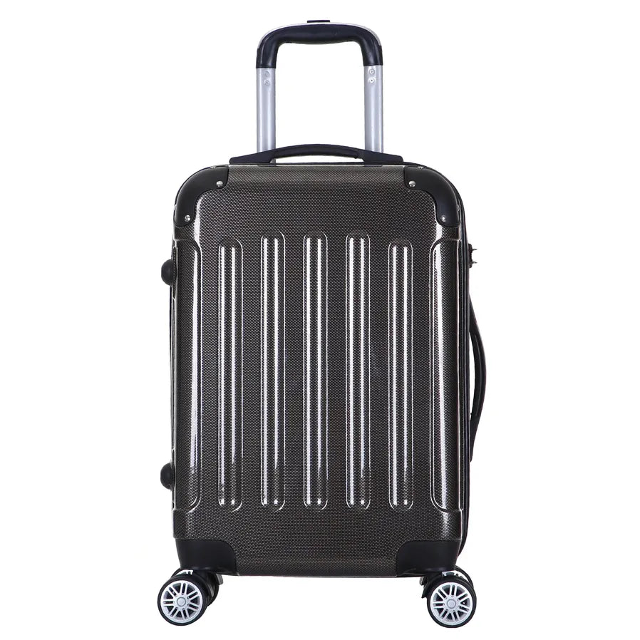 JMT-296202 3-Piece White Trolley Luggage Set with 4 Wheels - ABS and PC Material Travel Bags
