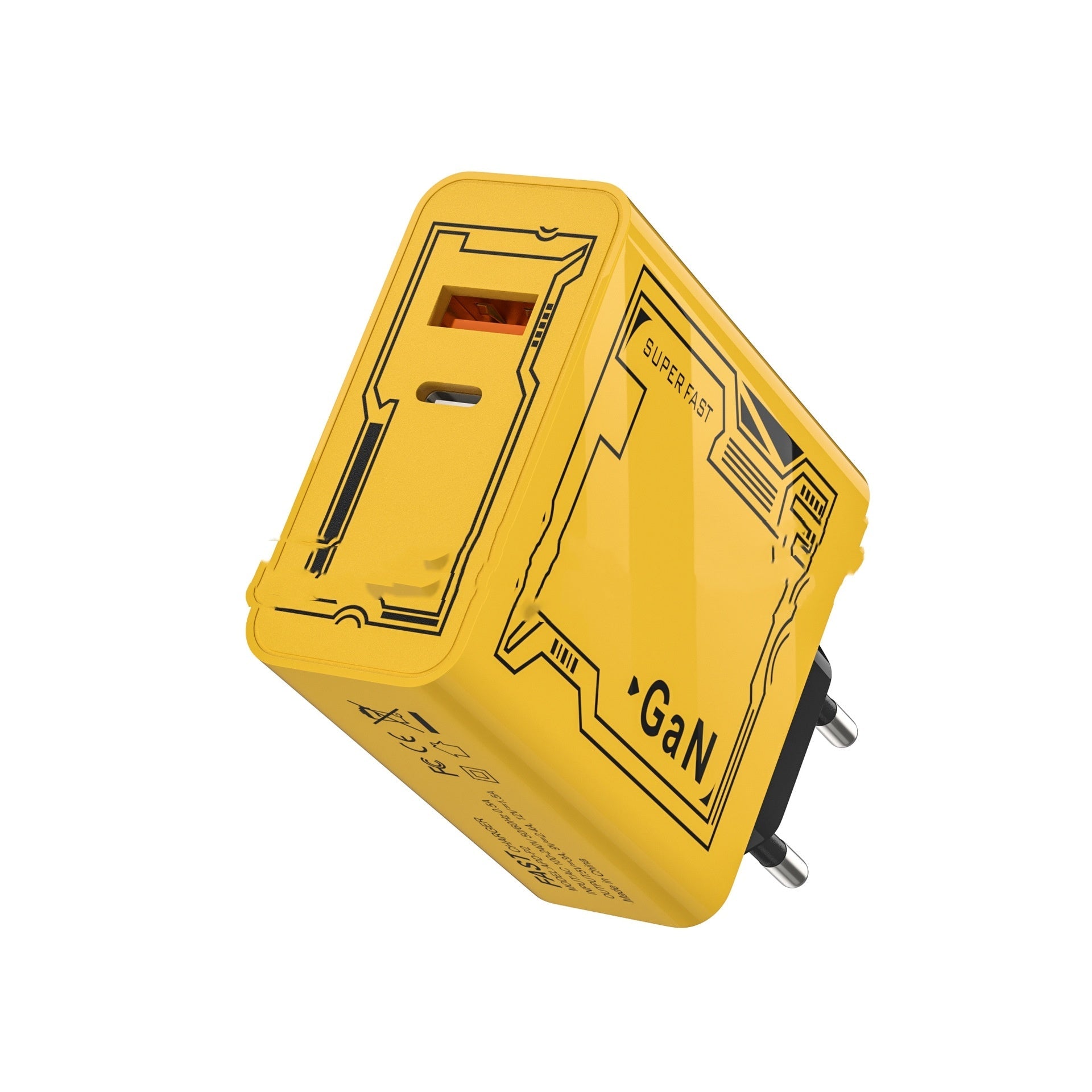 JMT-296330 25W Fast Charge Yellow USB Charger with Common Interface - Compatible with QC30 PD25W Devices