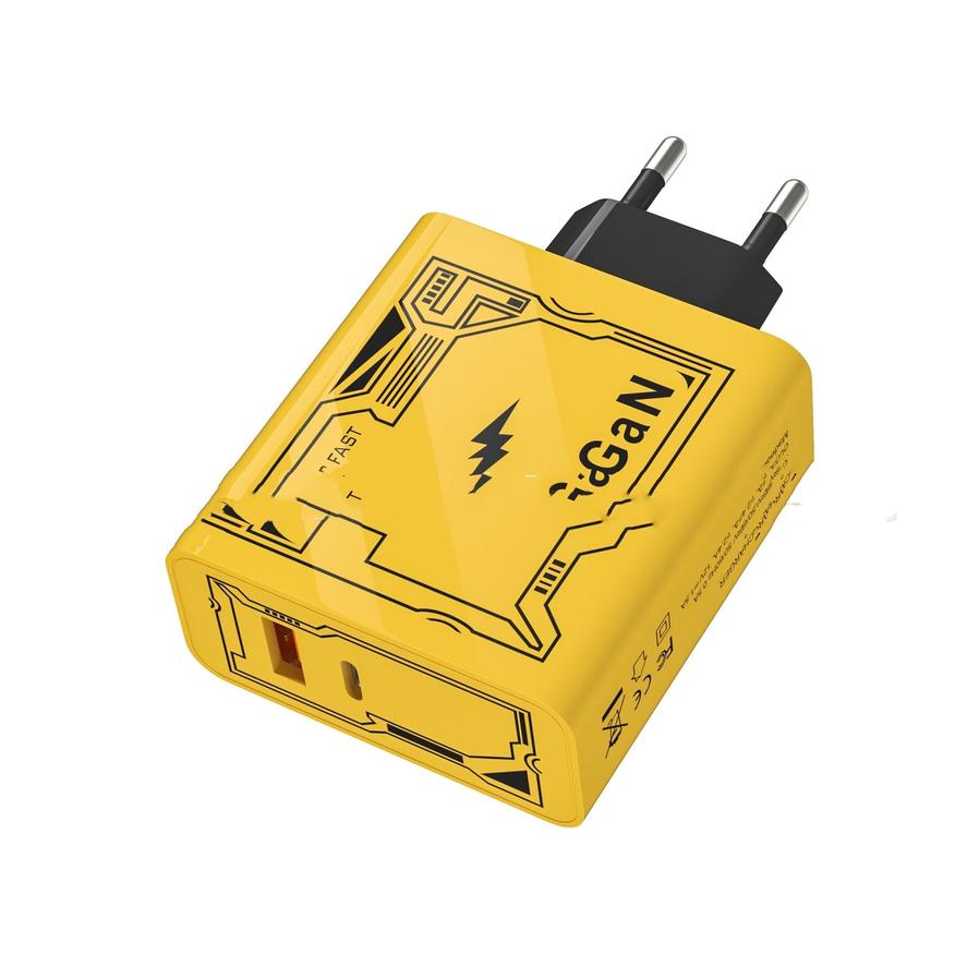 JMT-296330 25W Fast Charge Yellow USB Charger with Common Interface - Compatible with QC30 PD25W Devices