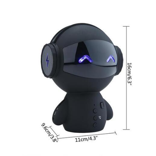 JMT-296330 Cute Mini Bluetooth Robot Speaker with 15-Hour Playtime, 5W Output Power, and 16GB Storage