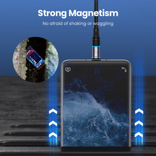 JMT-296330 Magnetic 360° Fast Charging Data Cable with Multiple Connectors - Lightning, Micro USB, Type-C Options Available