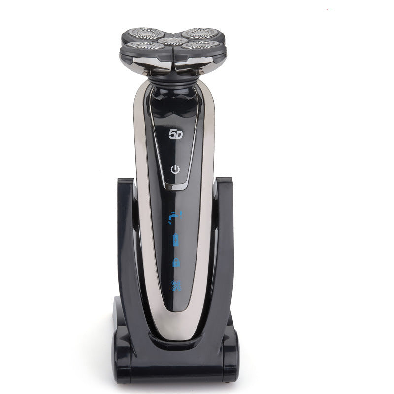 JMT-296394 Rechargeable Electric Shaver with 3W Power and Body Wash Cleaning - Available in Gold, Blue, and Gun Color