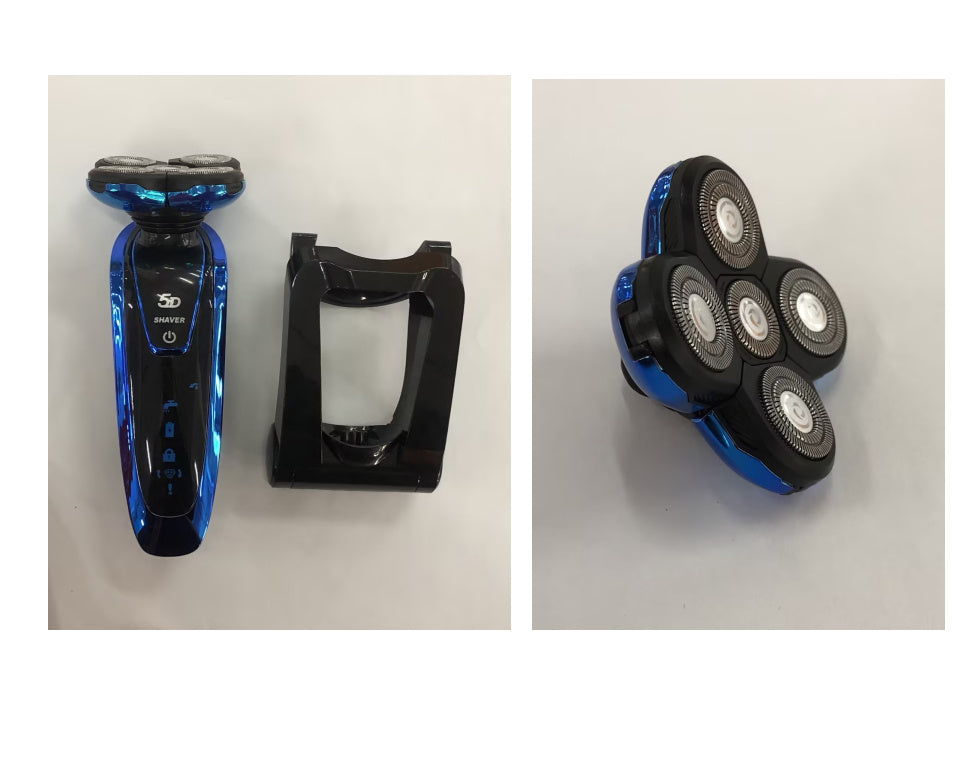 JMT-296394 Rechargeable Electric Shaver with 3W Power and Body Wash Cleaning - Available in Gold, Blue, and Gun Color