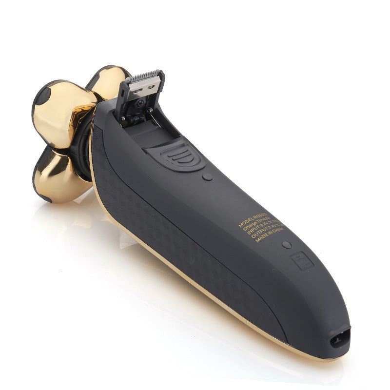 JMT-296394 Rechargeable Electric Shaver with 3W Power and Body Wash Cleaning - Available in Gold, Blue, and Gun Color