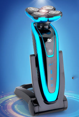 JMT-296394 Rechargeable Electric Shaver with 3W Power and Body Wash Cleaning - Available in Gold, Blue, and Gun Color