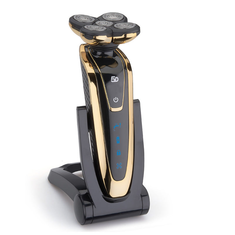 JMT-296394 Rechargeable Electric Shaver with 3W Power and Body Wash Cleaning - Available in Gold, Blue, and Gun Color