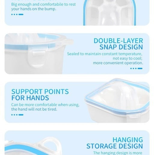 JMT-296458 Double Layer Manicure Tool Set with Nail Soaking Bowl and Removers - Available in Multiple Colors