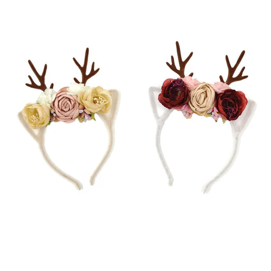 JMT-296842 Antler Headband for Kids - Princess & Cartoon Style, Plaid Design