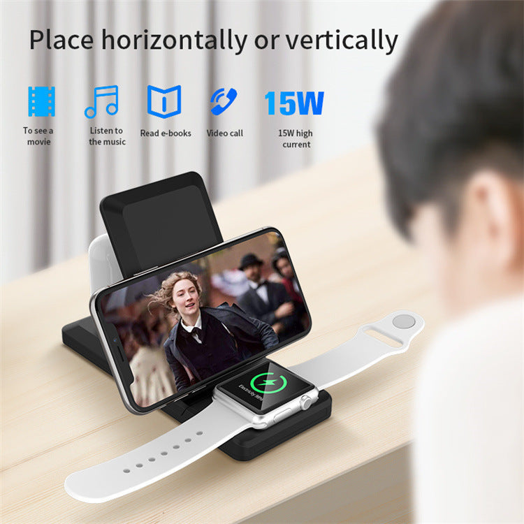 JMT-296842 Three-in-One Wireless Charging Stand in Multiple Colors