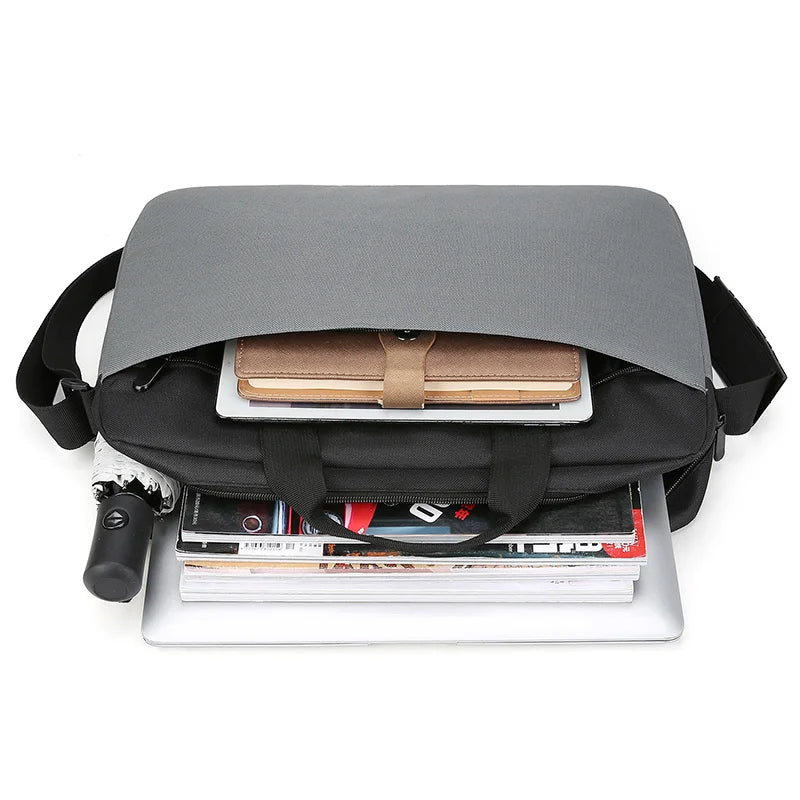 JMT-296970 Versatile Oxford Material Laptop Briefcase with Crossbody Strap for Business Use