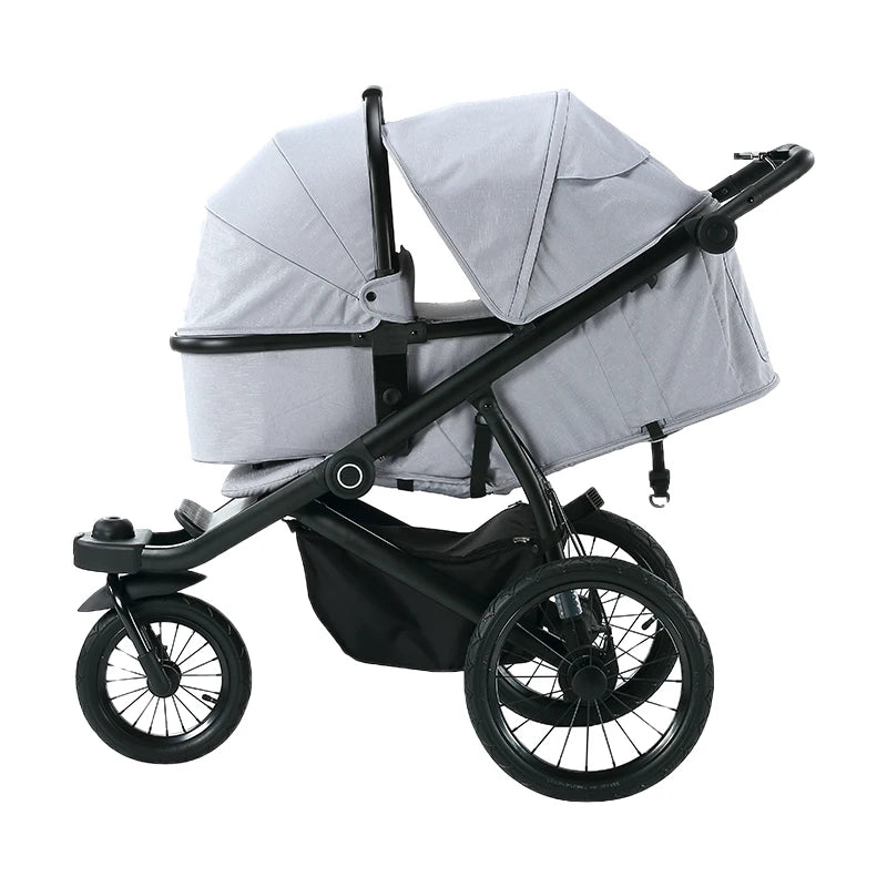 JMT-297162 Lightweight Foldable 3-Wheel Jogger Stroller with Rain Cover for Newborns