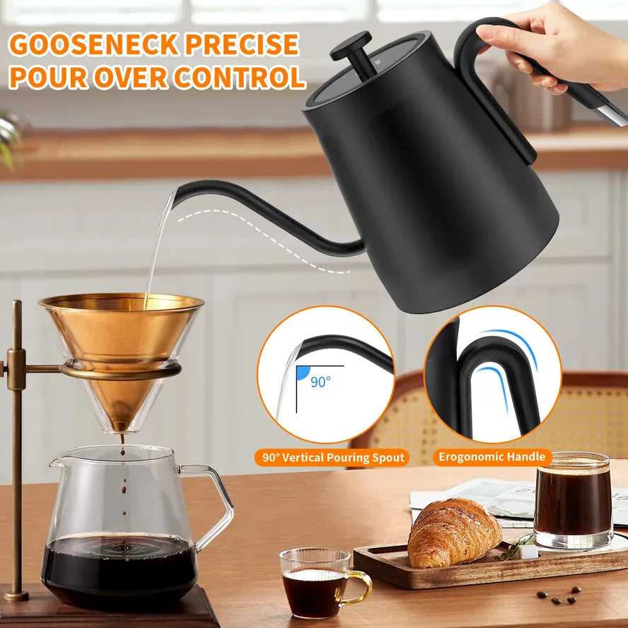JMT-297418 Smart Gooseneck Electric Kettle for Precision Brewing - Mini Coffee and Tea Water Boiler