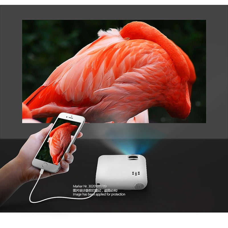 JMT-297482 HD 1080p Wireless Projector with USB, HDMI, and VGA Inputs for Mobile Devices