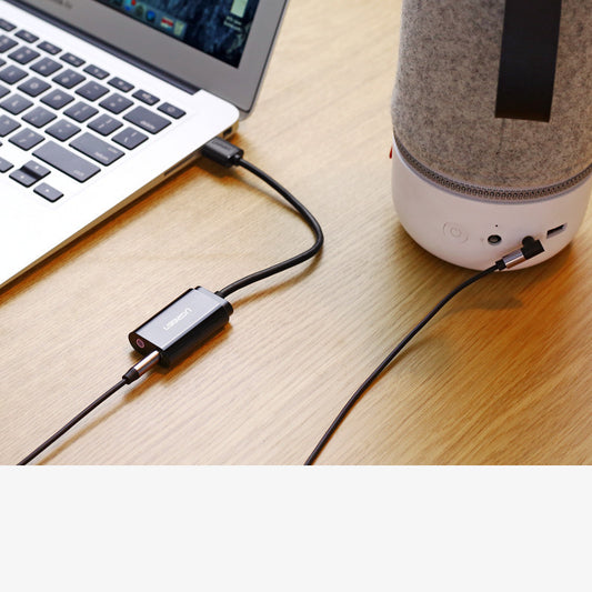 JMT-297610 USB External Sound Card with 3.5mm Headphone Connector - Black/White