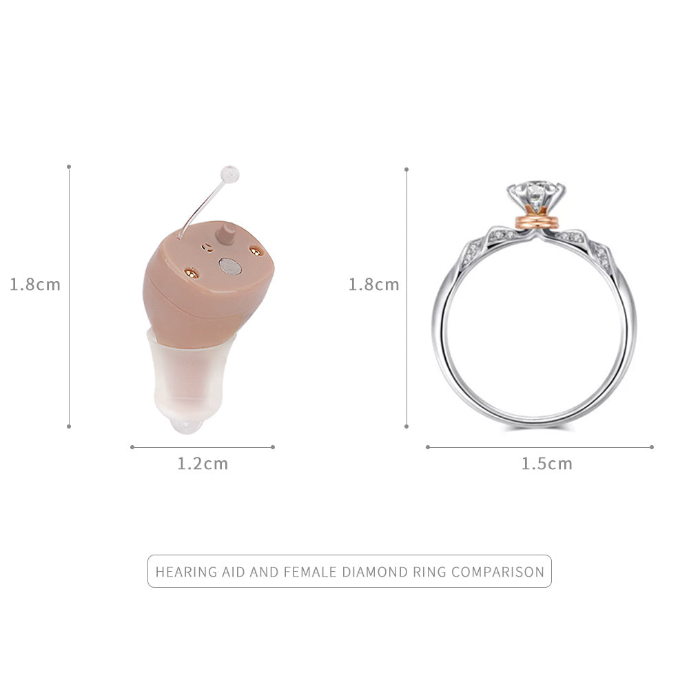 JMT-297802 Rechargeable Intelligent Hearing Aids with Noise Reduction for Mild to Moderate Hearing Loss, In-Ear Design