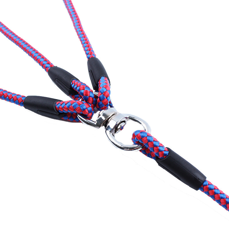 JMT-297802 Three-Way Pet Leash with 8mm Diameter Polyester Traction Belt