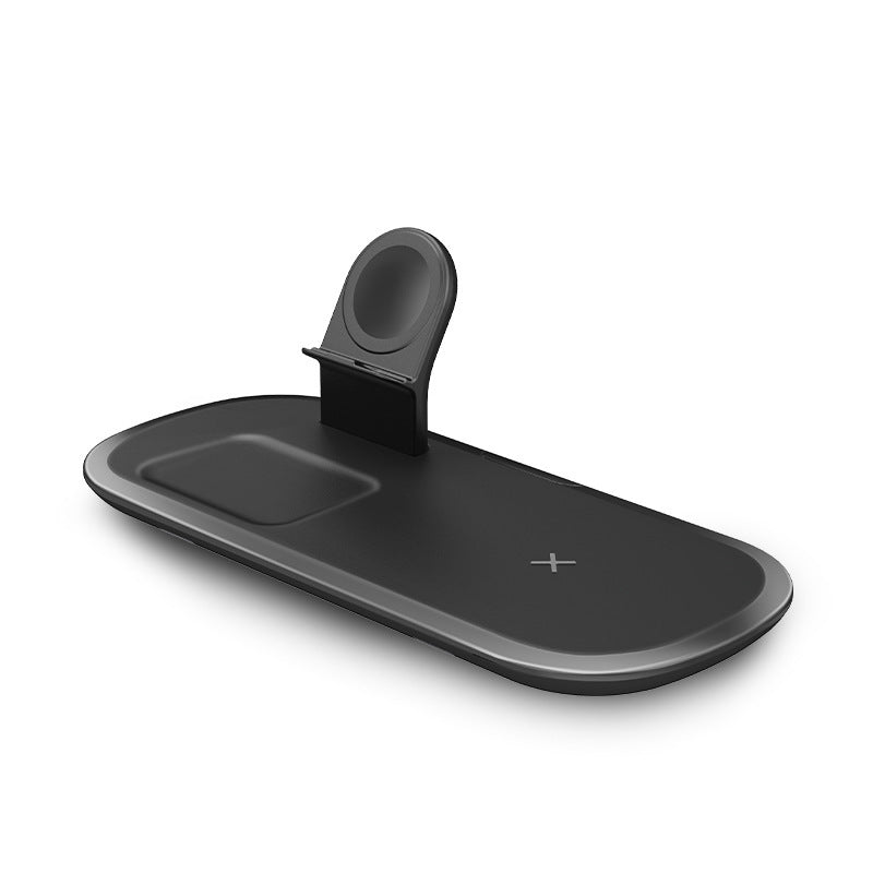 JMT-297994 Three-in-One Wireless Charger for Headphones and Watch - Fast Charge, Multi-Device Compatibility, Black or White Color Options
