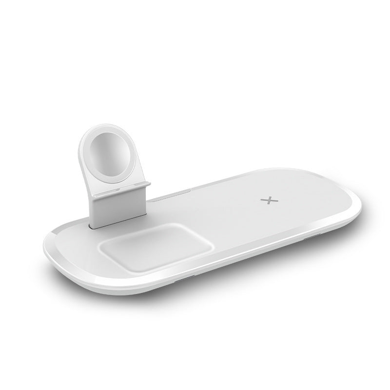 JMT-297994 Three-in-One Wireless Charger for Headphones and Watch - Fast Charge, Multi-Device Compatibility, Black or White Color Options
