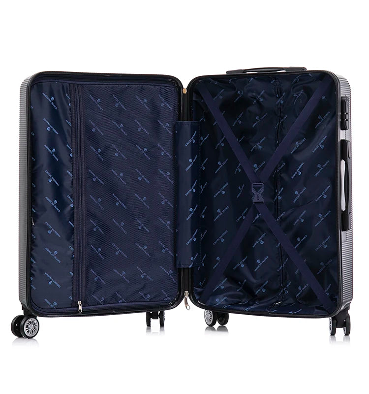 JMT-298186 3-Piece Double-Wheel Luggage Set for Outdoor Travel - Durable, Quiet, and Versatile Suitcases