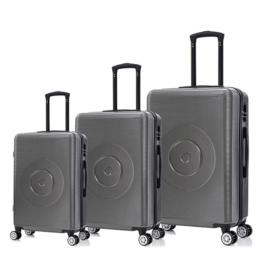 JMT-298186 3-Piece Double-Wheel Luggage Set for Outdoor Travel - Durable, Quiet, and Versatile Suitcases
