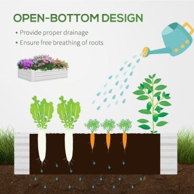 JMT-298314 Galvanized Raised Garden Bed with Mini Greenhouse Cover and Roll-Up Windows for Growing Plants, 50 x 37.5 x 36.25 Inches, Green