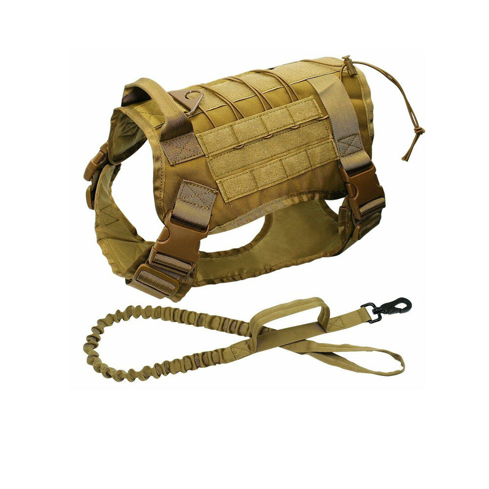 JMT-298378 Tactical Outdoor Dog Vest for Large Breeds in Khaki, Black, Army Green, and Camouflage