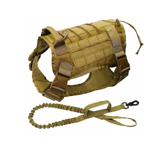 JMT-298378 Tactical Outdoor Dog Vest for Large Breeds in Khaki, Black, Army Green, and Camouflage