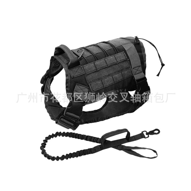 JMT-298378 Tactical Outdoor Dog Vest for Large Breeds in Khaki, Black, Army Green, and Camouflage