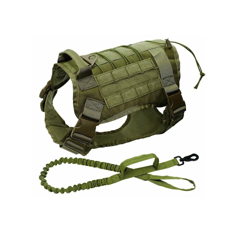 JMT-298378 Tactical Outdoor Dog Vest for Large Breeds in Khaki, Black, Army Green, and Camouflage