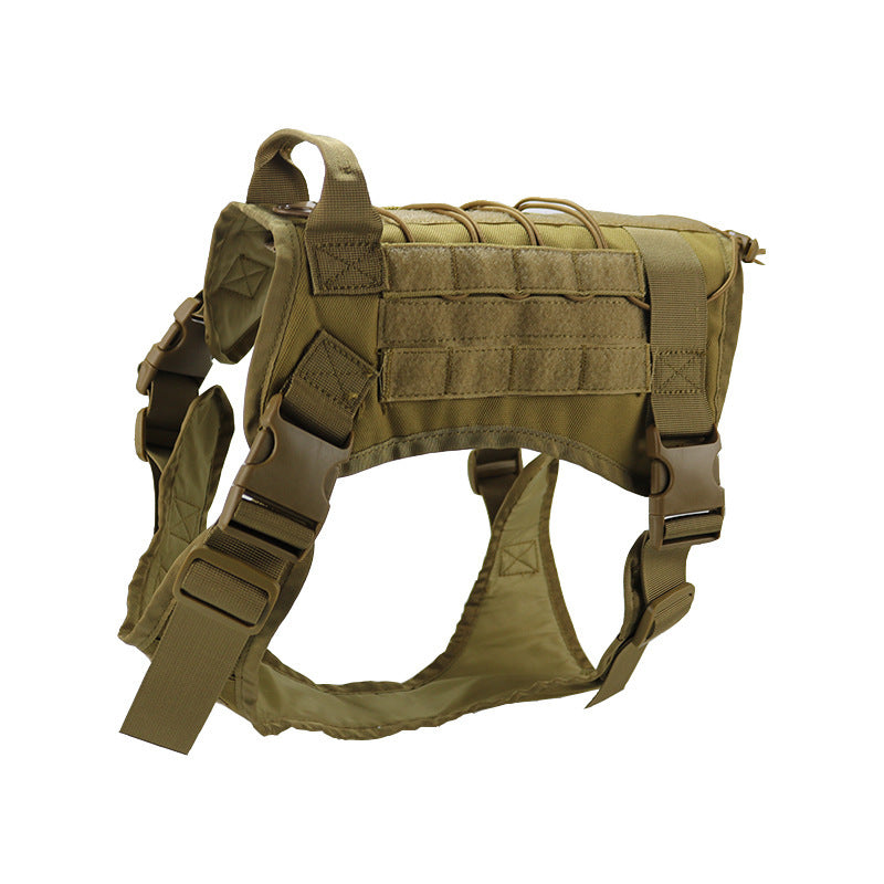 JMT-298378 Tactical Outdoor Dog Vest for Large Breeds in Khaki, Black, Army Green, and Camouflage