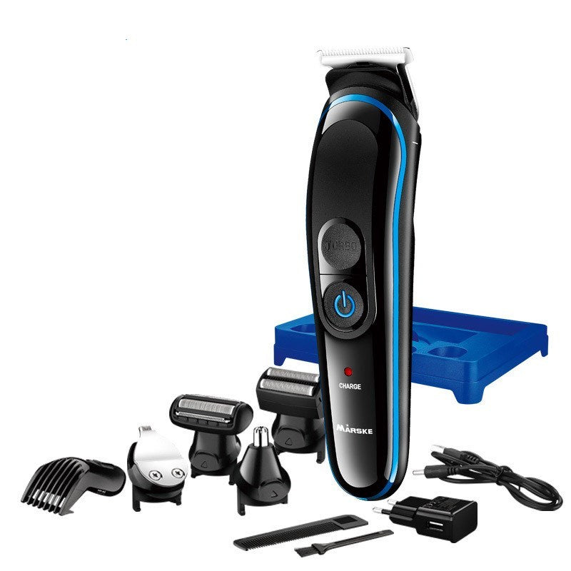 JMT-298442 5-in-1 Men's Electric Hair Clipper with USB Charging, European and American Plug Options