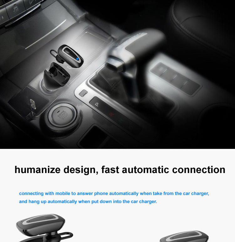 JMT-298442 Wireless Bluetooth Headset with Dual USB Charging Compartment for Cars