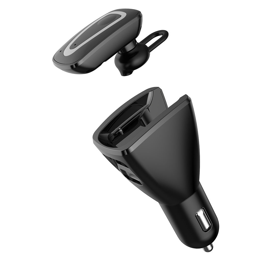 JMT-298442 Wireless Bluetooth Headset with Dual USB Charging Compartment for Cars