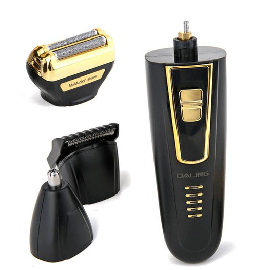 JMT-298698 Rechargeable Electric Razor with Nose and Hair Cutting Heads - Model DL 9001, 60 Minutes Use Time