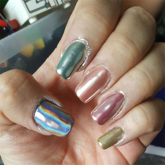 JMT-298762 Nail Super Bright Laser Mirror Powder - Color-Changing Effects with High-Quality Non-Toxic Material