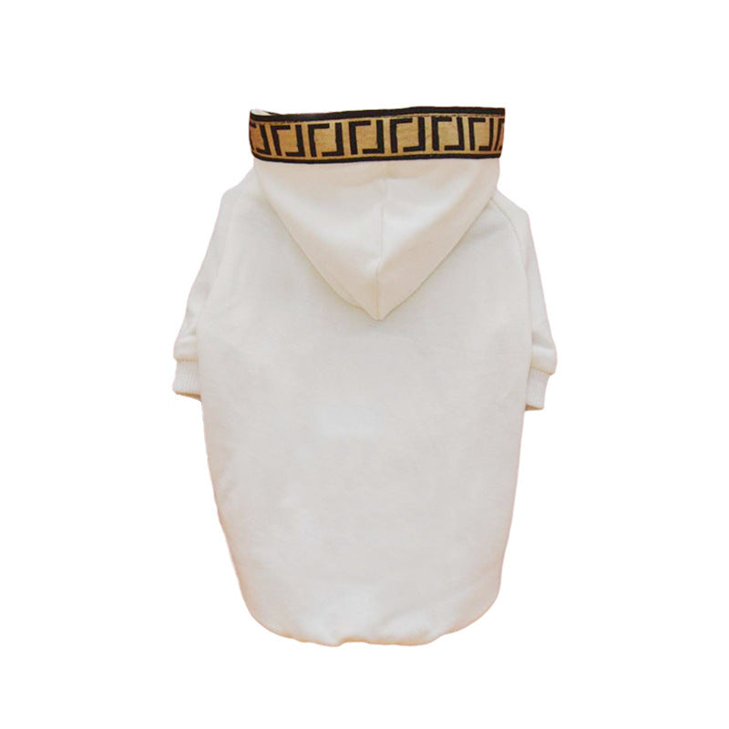 JMT-299082 Cotton Casual Webbing Dog Clothes in Black and White - Suitable for All Sizes