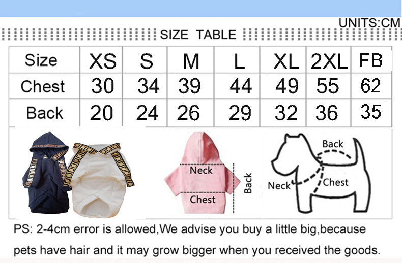 JMT-299082 Cotton Casual Webbing Dog Clothes in Black and White - Suitable for All Sizes